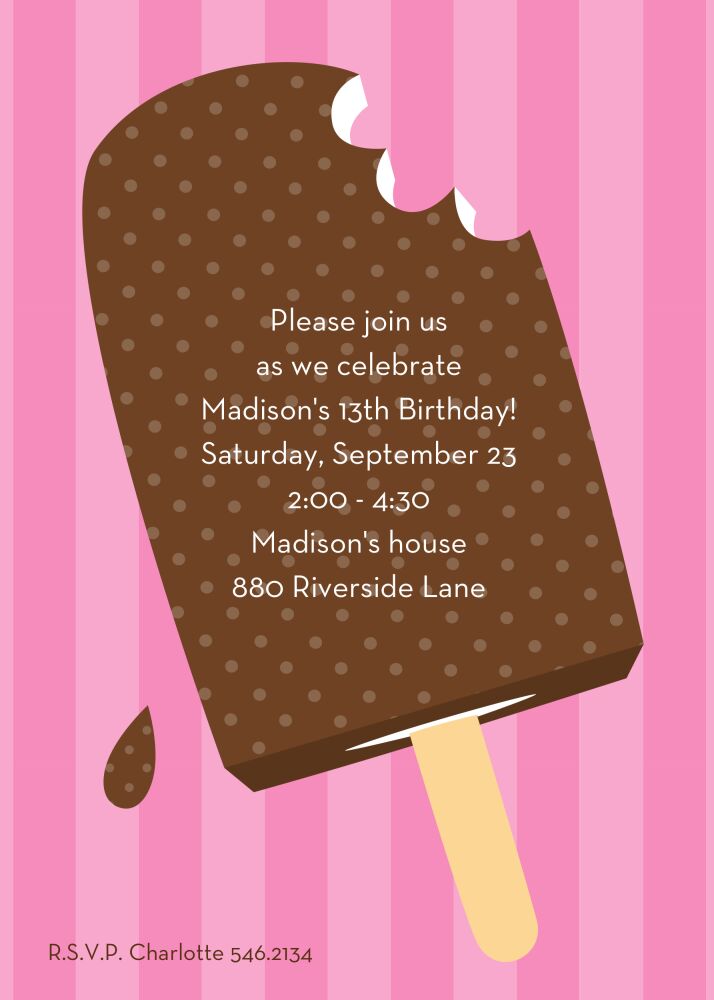 Popsicle Party Party Invitation