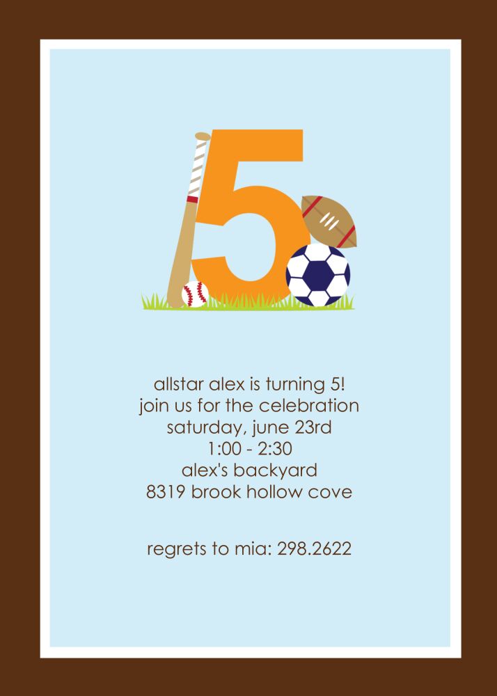 Little Sport Party Invitation