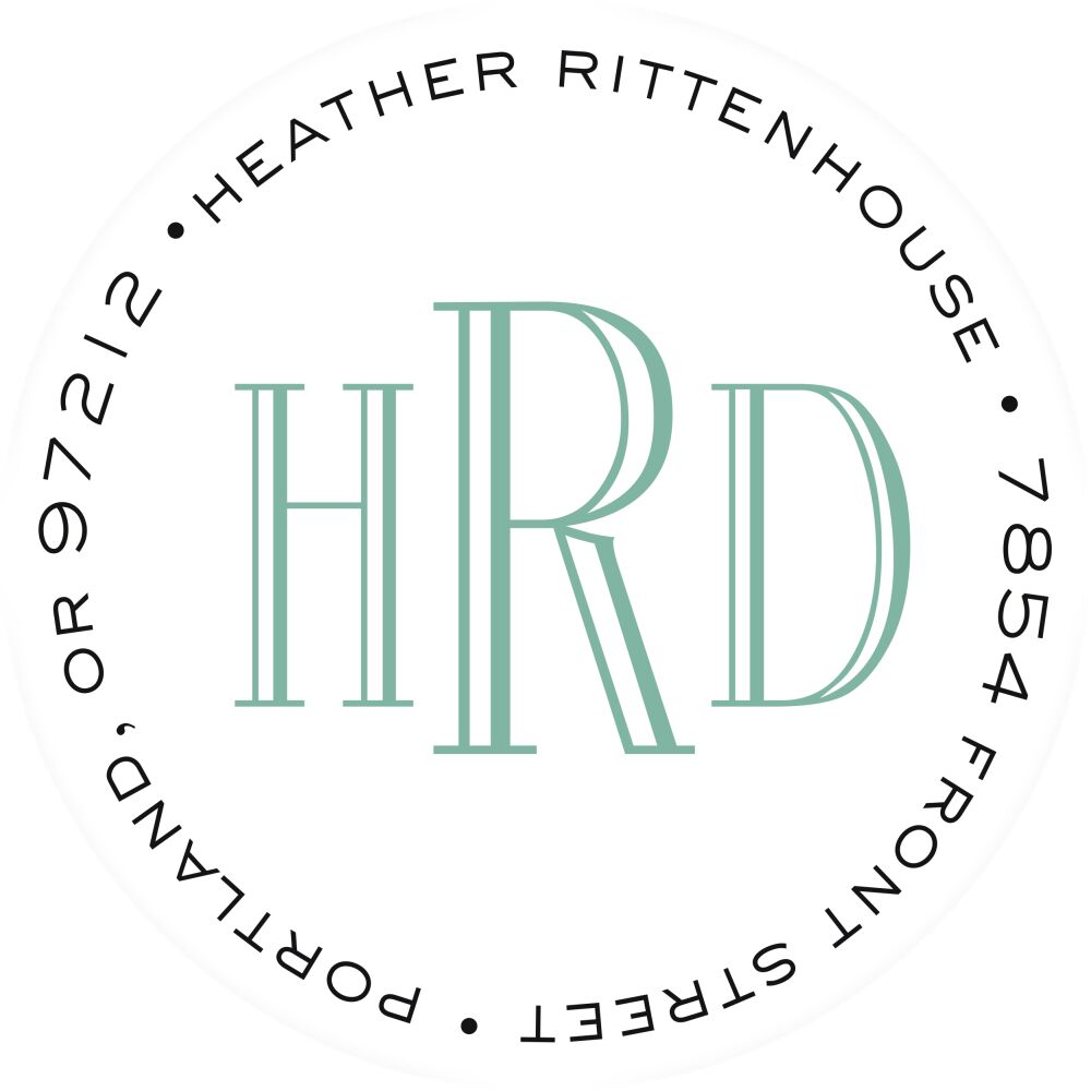 Clean & Simple Round Address Sticky