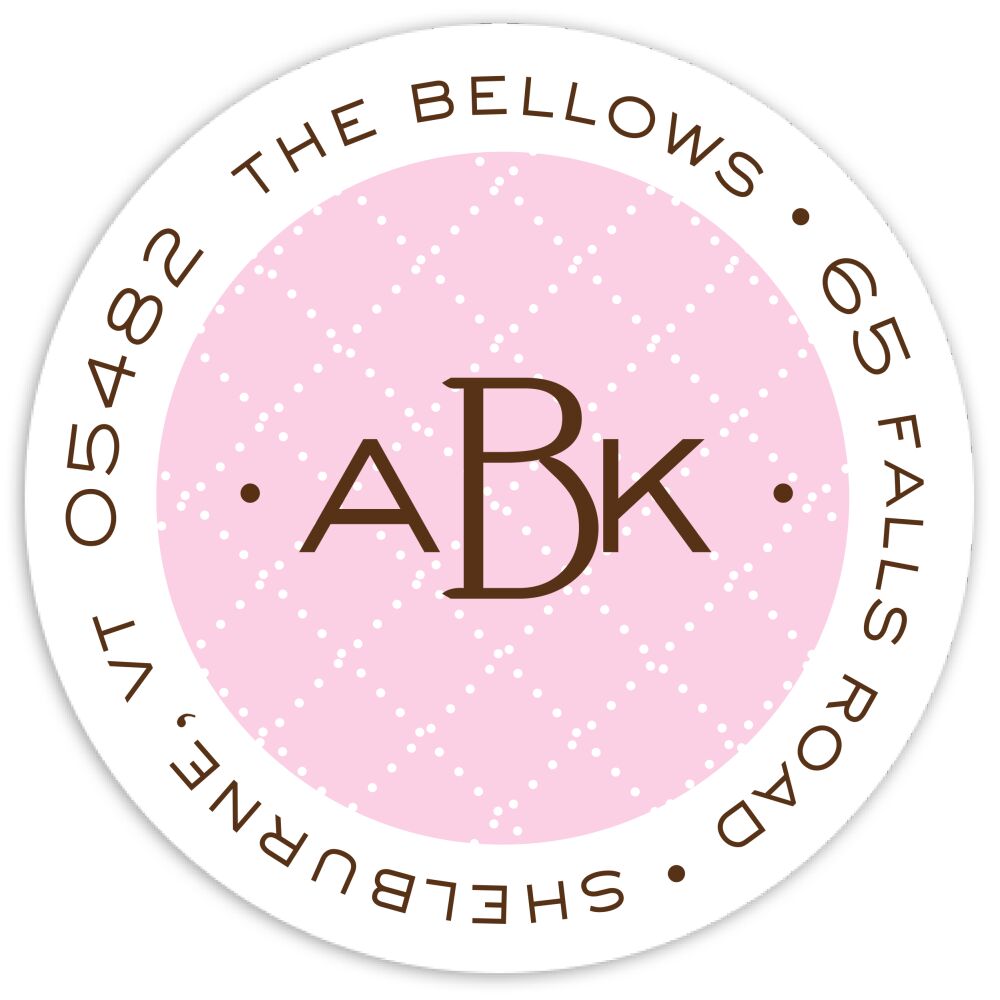 Dressed To Be Blessed Pink Round Address Sticky