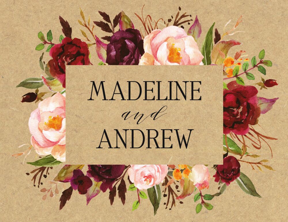 Rustic Romance Folded Note