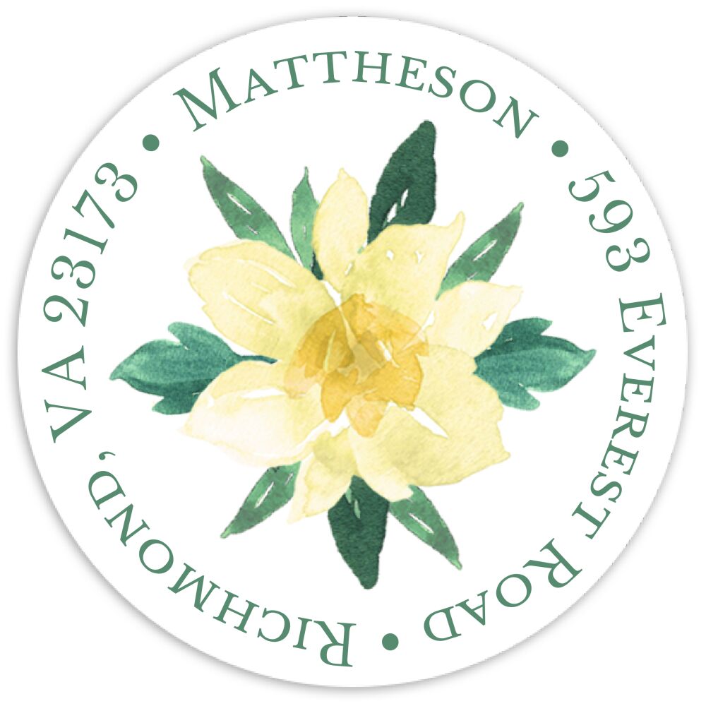 Southern Blooms Return Address Sticker