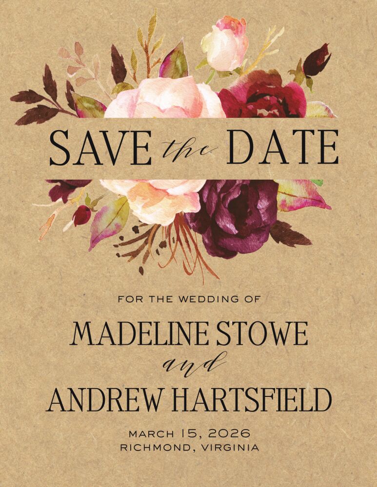 Rustic Romance Save The Date