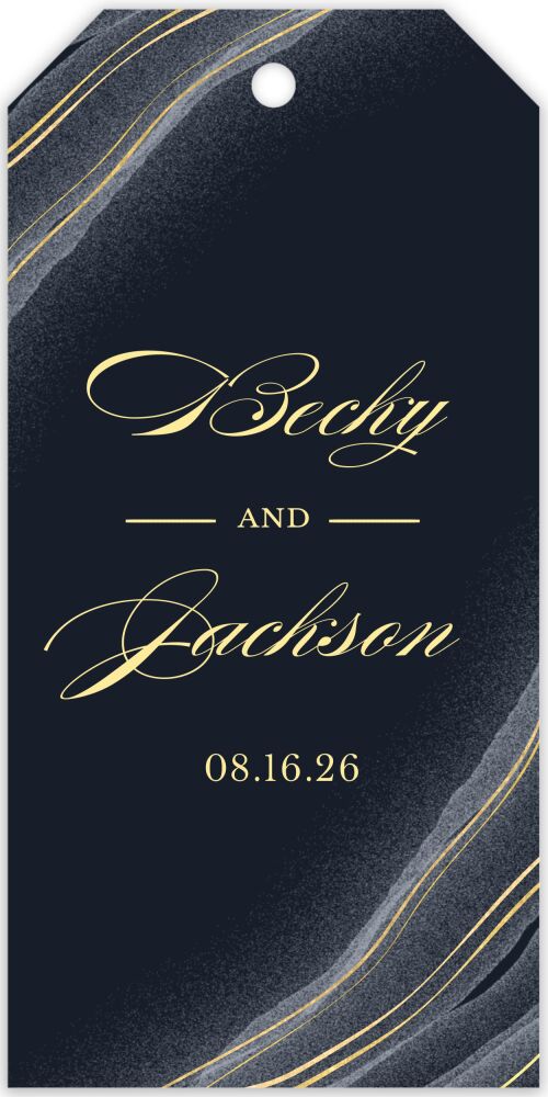 Striated Geode Hanging Gift Tag