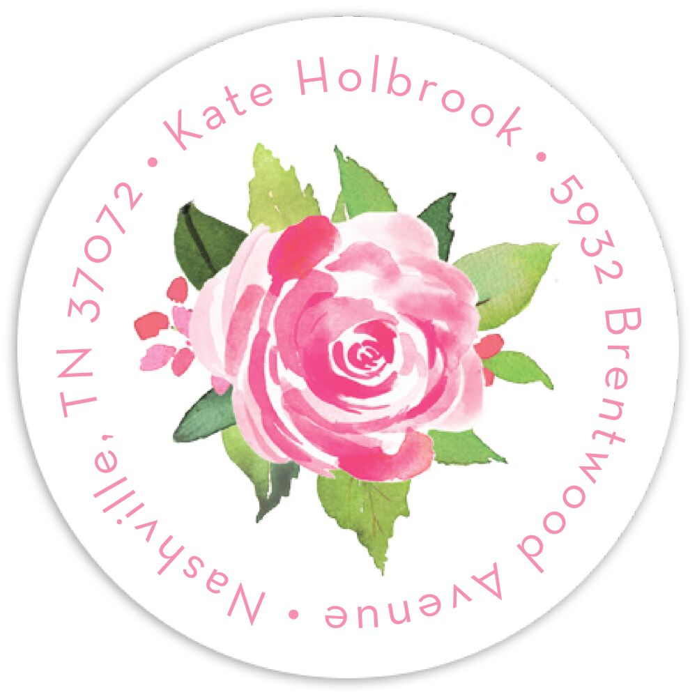 Garden Tea Round Address Sticky