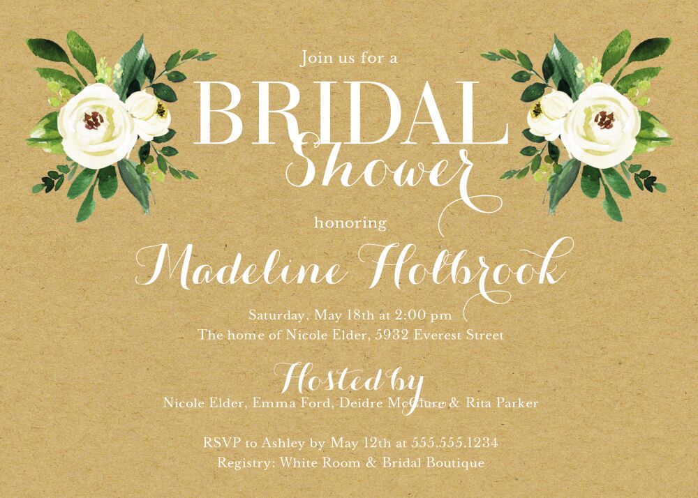 Charming Bouquets Invitation