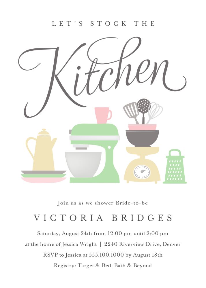 Stock the Kitchen Invitation