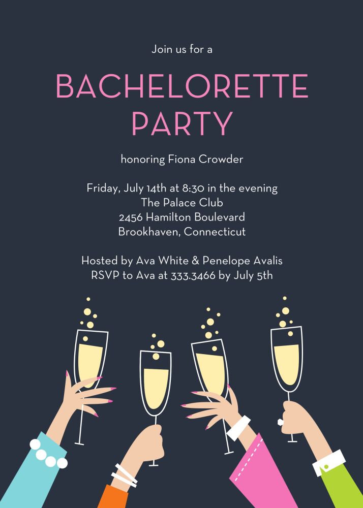 Raise A Glass Invitation
