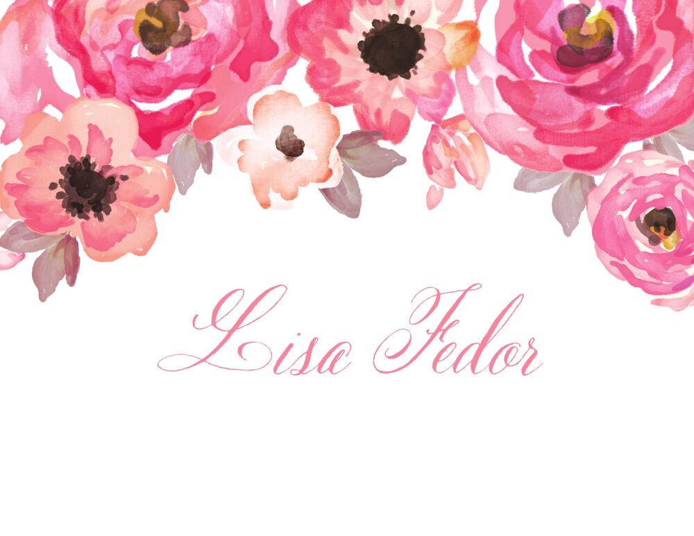 Blushing Blooms Folded Note