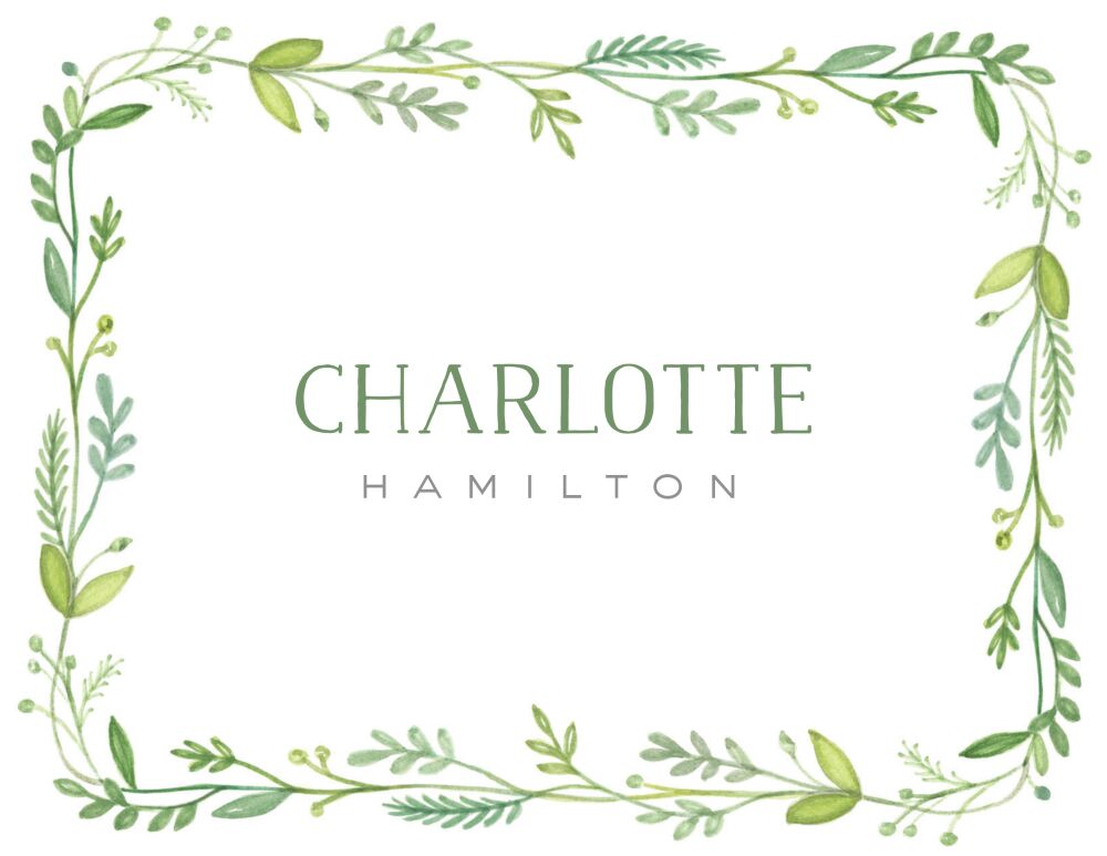 French Garden Folded Note