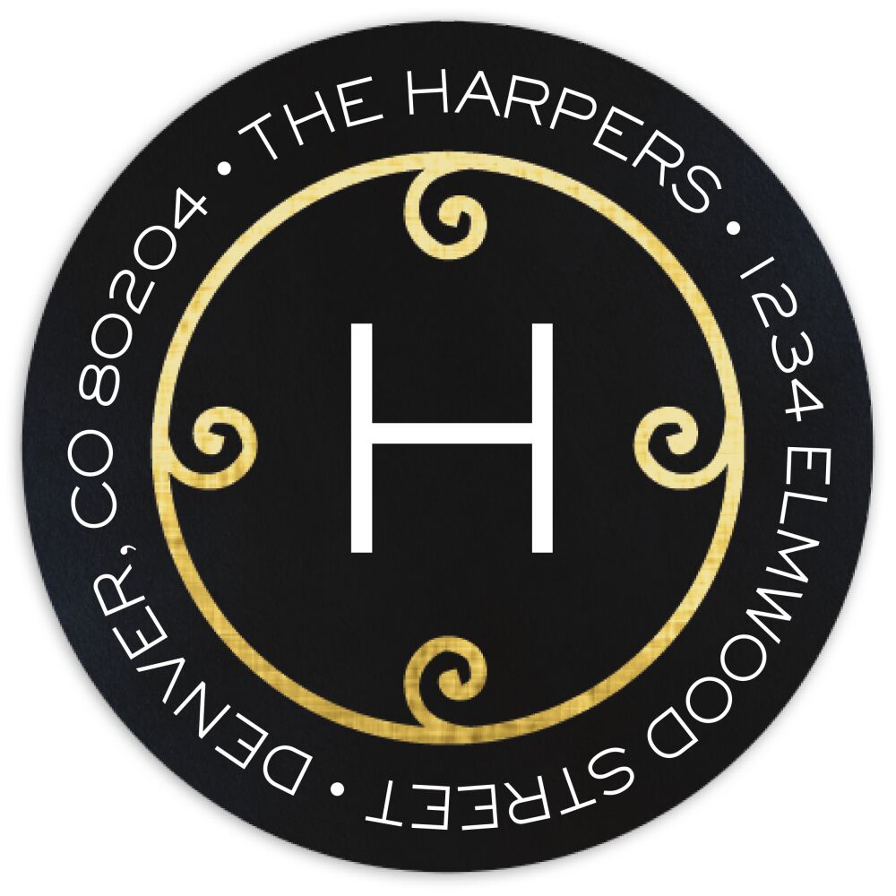 Family Photoshoot Round Address Sticky