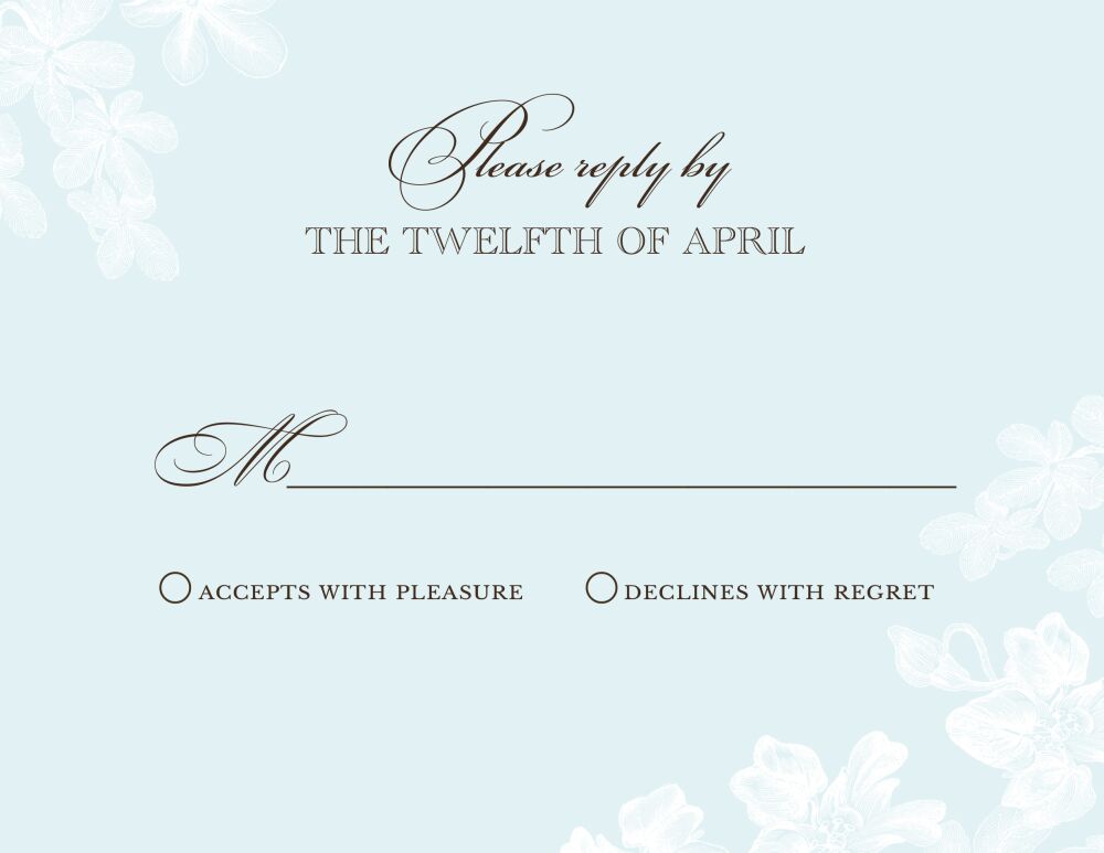 Tropical Garden Response Card