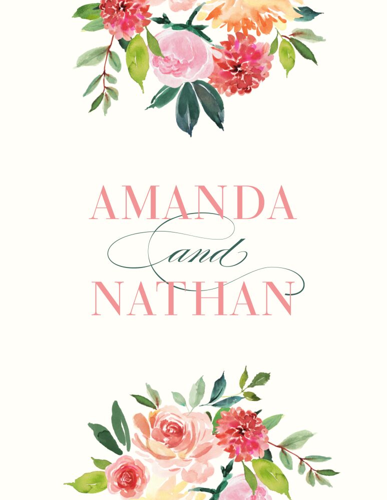 Spring Romance Folded Note