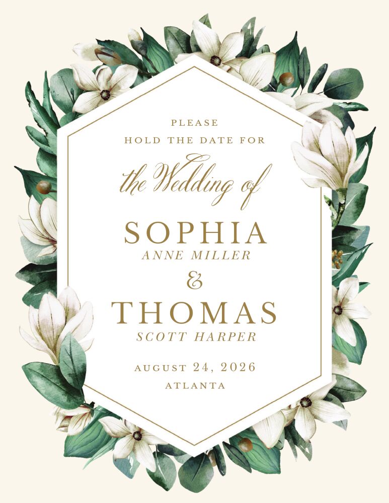 Southern Magnolia Save the Date