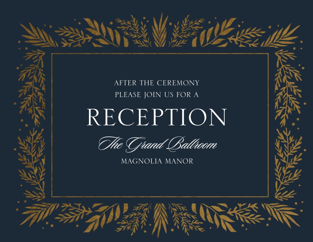 Gilded Garden Foil-Pressed Insert Card