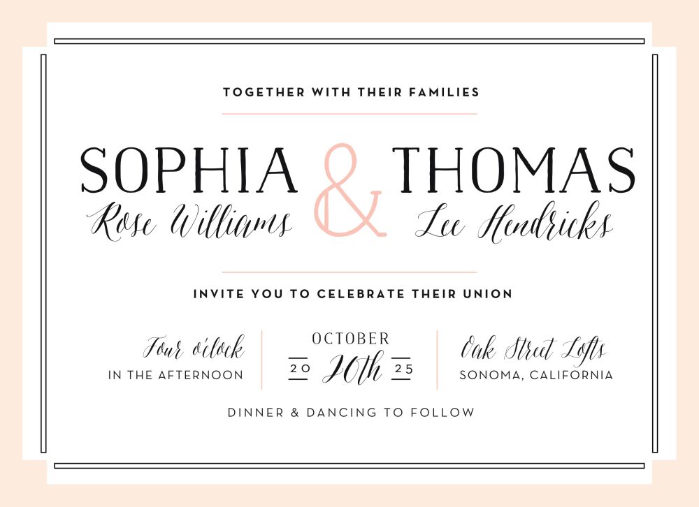 Bold Blush Invitation