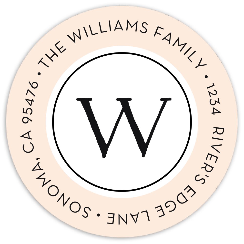 Bold Blush Return Address Sticky