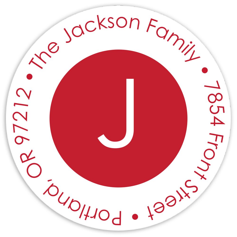 Merry Memories Round Address Sticky