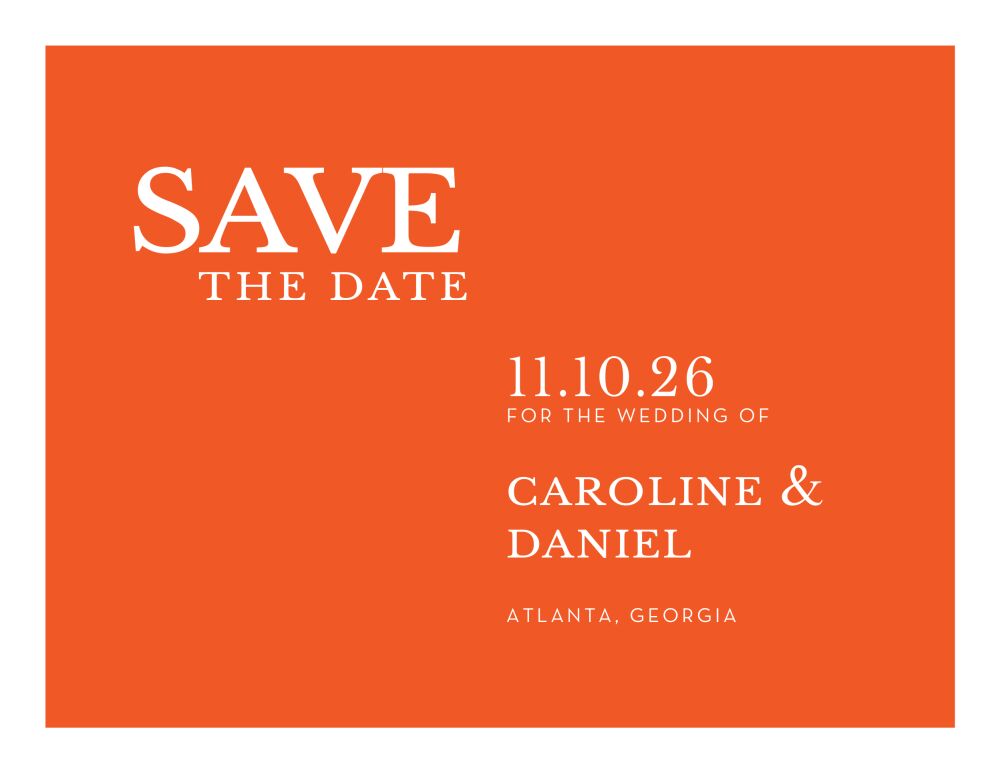 Perfectly Simple Save The Date Card