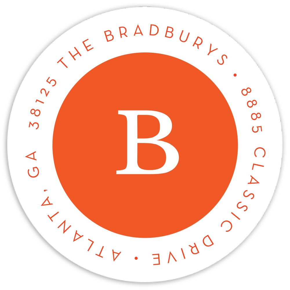 Perfectly Simple Round Address Sticky