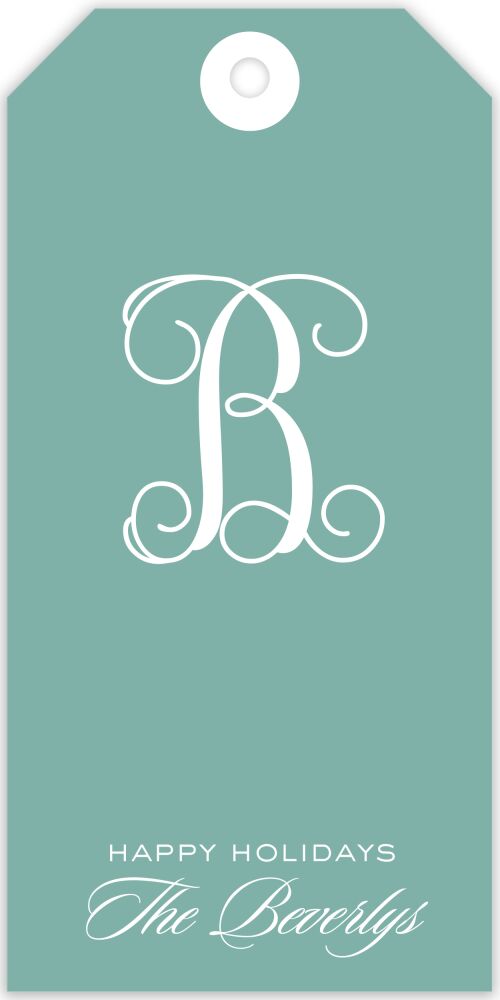 Robin Egg Blue Holiday Gift Tag 