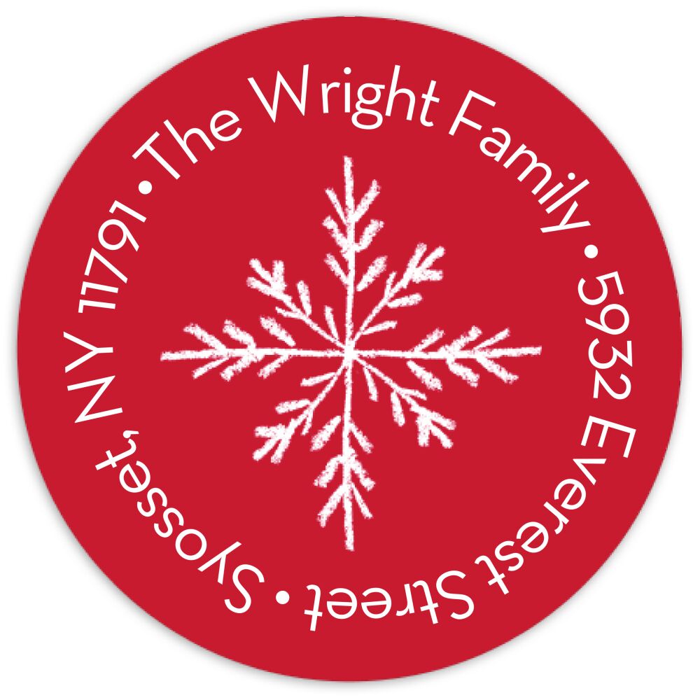 Simple Scribble Round Address Sticky