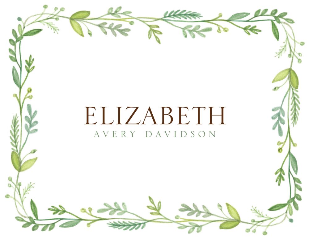 French Garden Folded Note