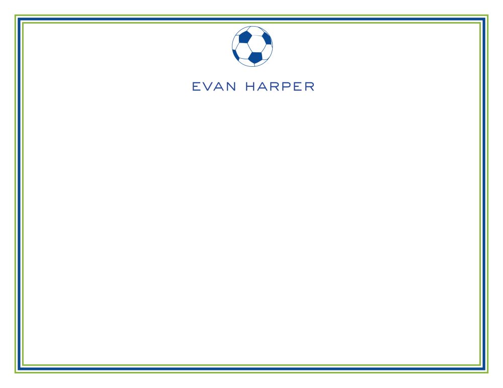 Lined Up - Navy Flat Note