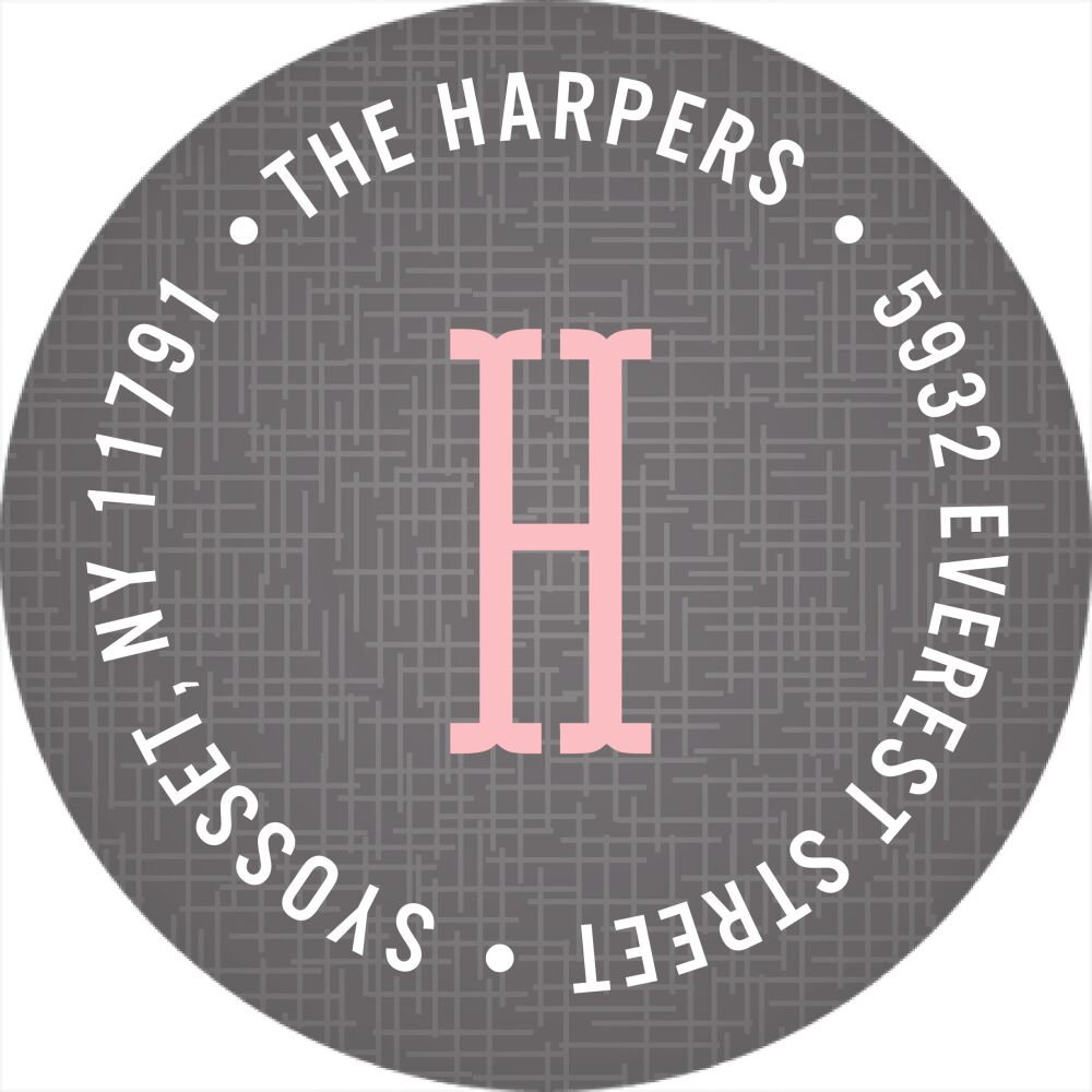 Brand New Round Address Sticky