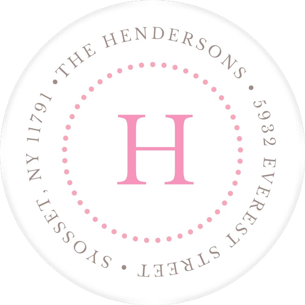 Say Hello Round Address Sticky