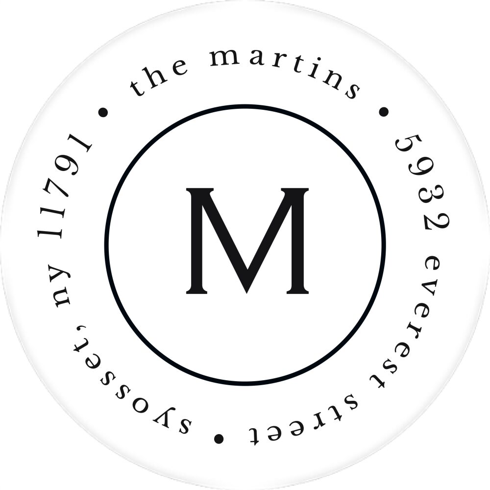 Brightly Blessed Round Address Sticky