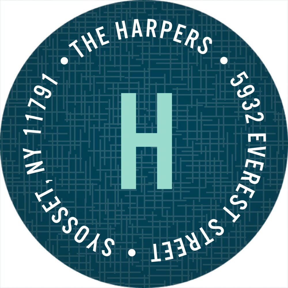 Brand New Round Address Sticky