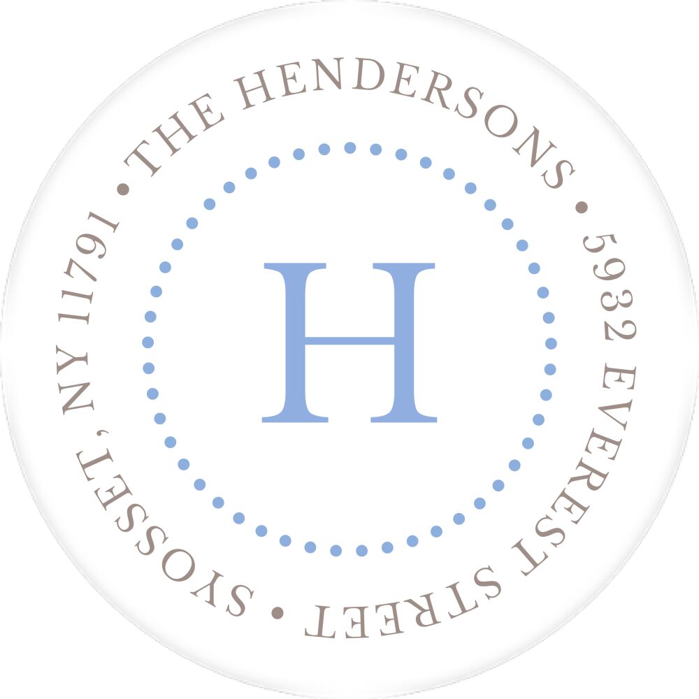 Say Hello Round Address Sticky