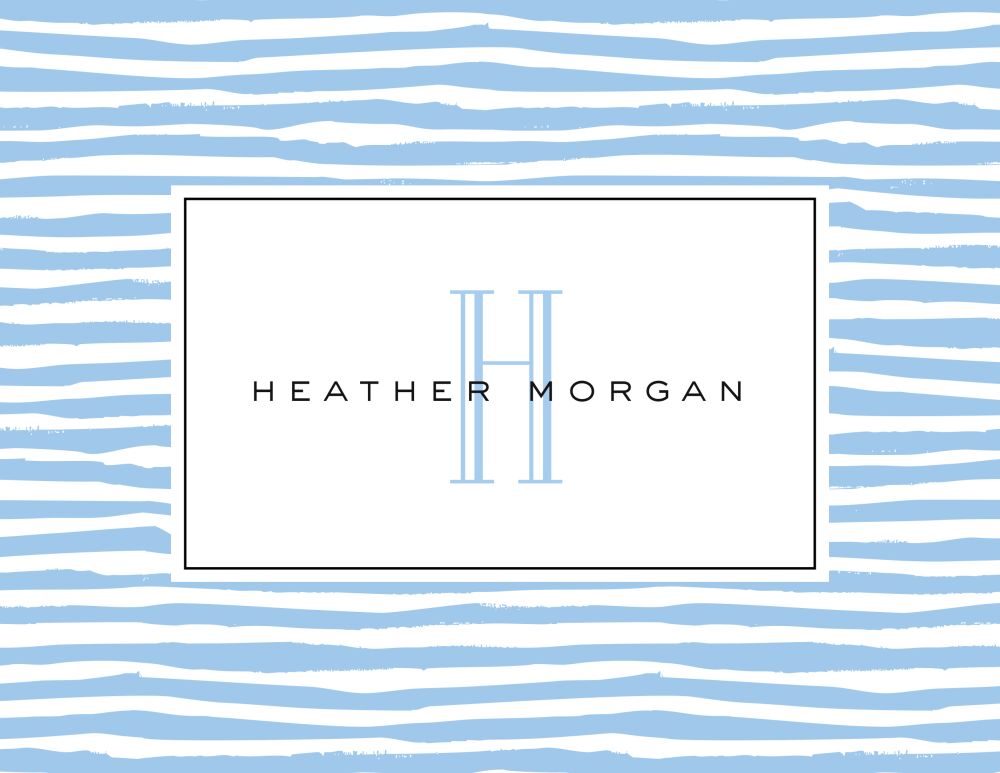 Modern Lines - Blue Folded Note