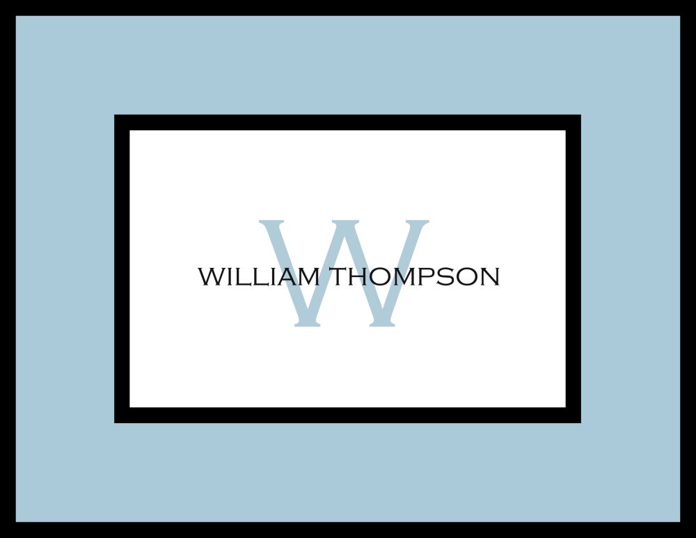 Simple Frame - Slate Folded Note