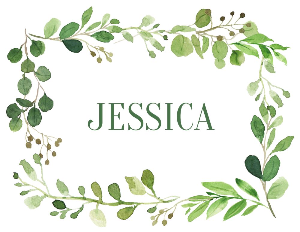 Painted Foliage Folded Note