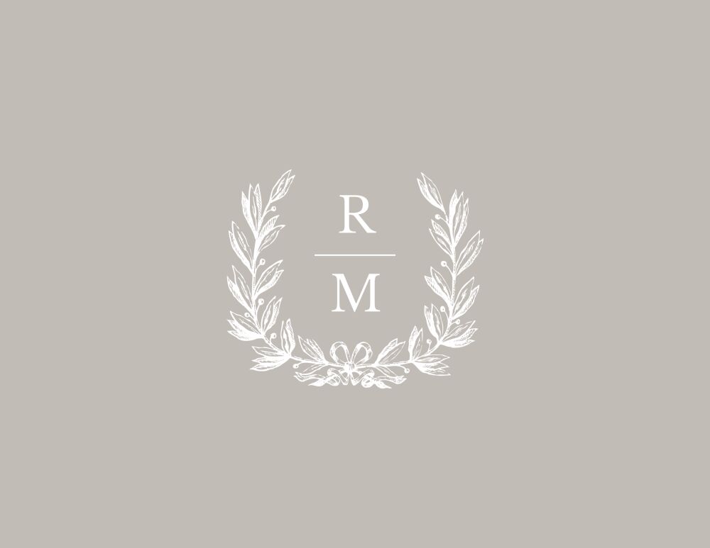 Etched Initials Folded Note