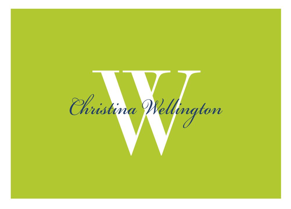 Colorblock - Green Folded Note