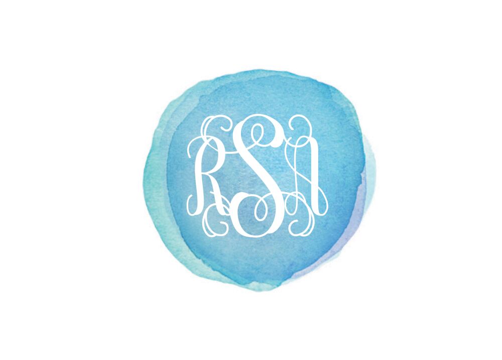 Watercolor Dot - Blue Folded Note