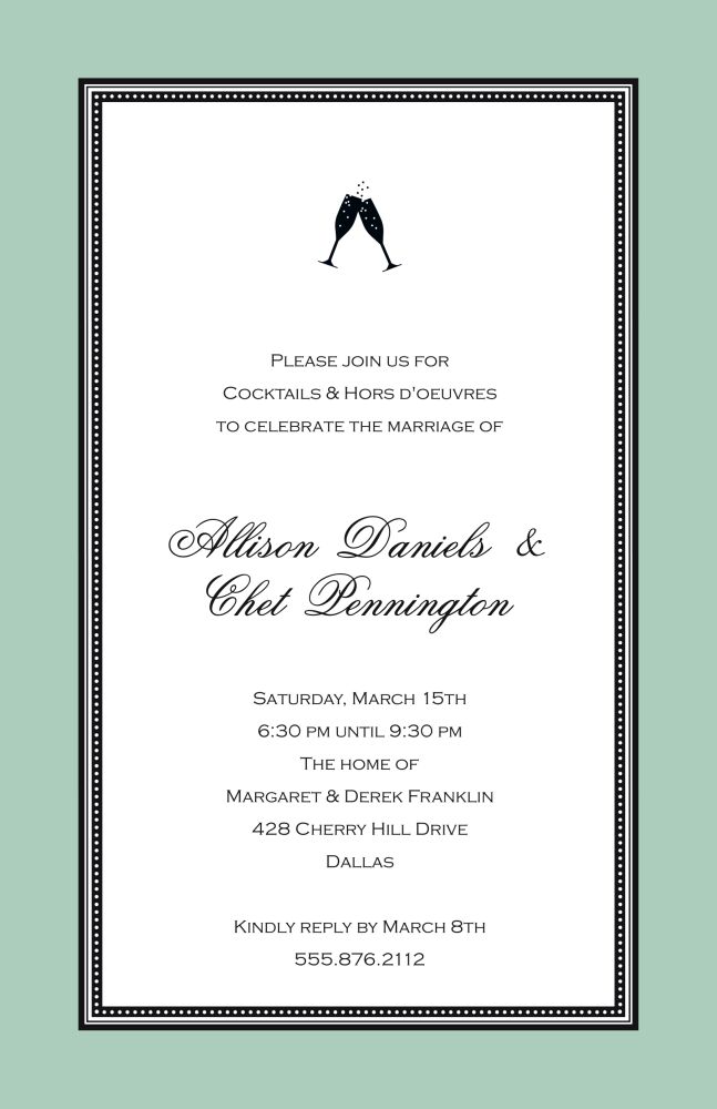 Etched Border - Eucalyptus Invitation