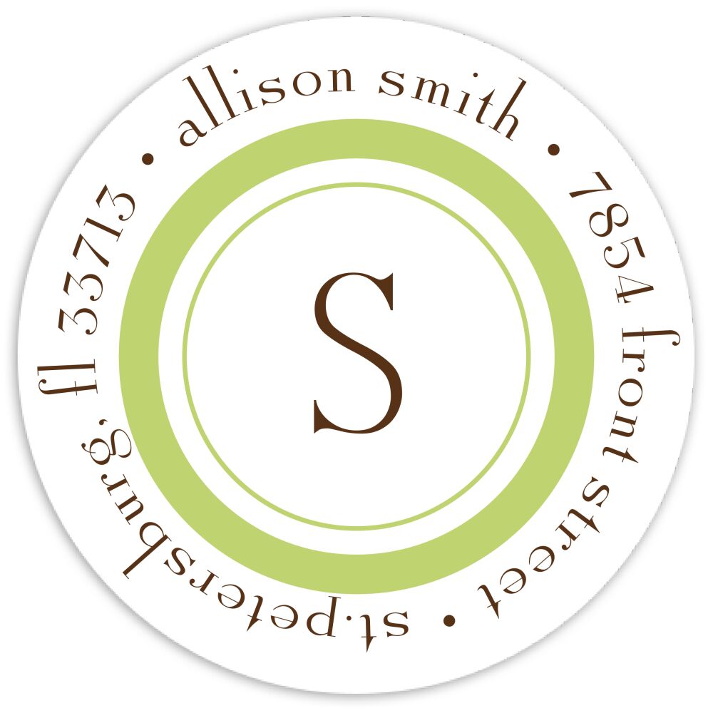 Rehearsal Dinner Round Address Sticky