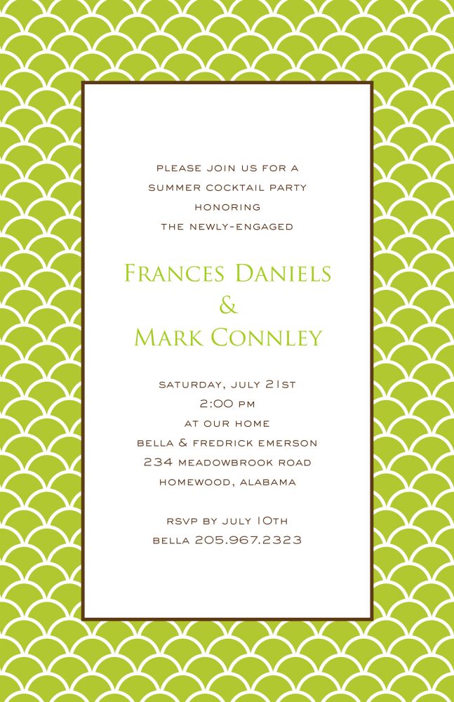 Mermaid - Green Invitation