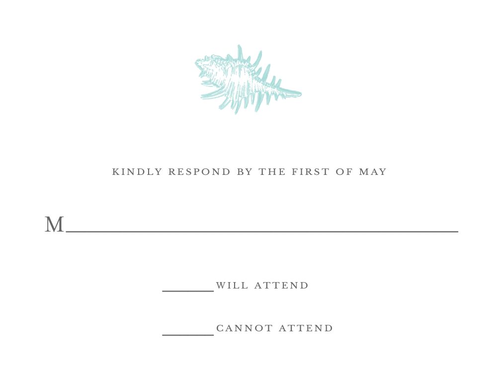Seaside Wedding Response Card