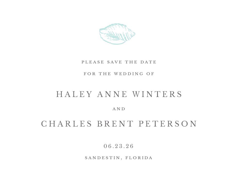 Seaside Wedding Save the Date Card
