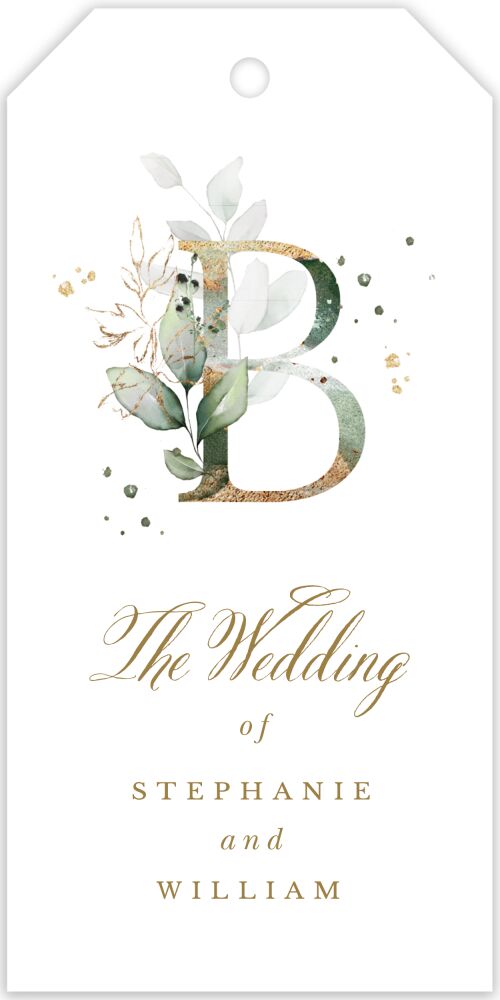 Ethereal Initial Hanging Gift Tag