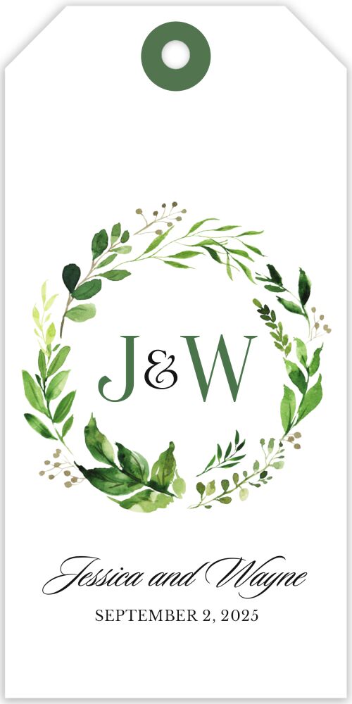 Painted Foliage Hanging Gift Tag