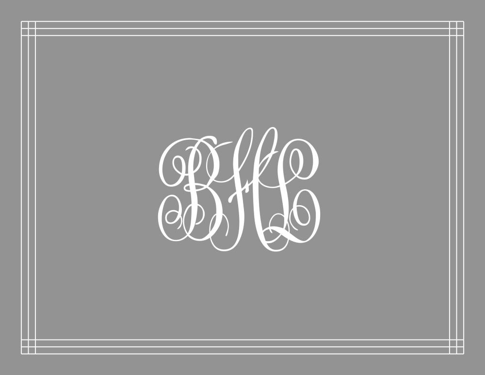 Hampton - Gray Folded Note