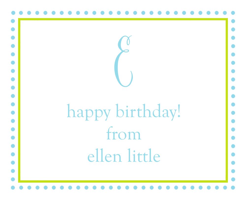 Aqua Dotted Border Sticker 