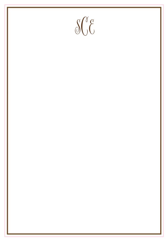 Pink Framed Border Padded Stationery
