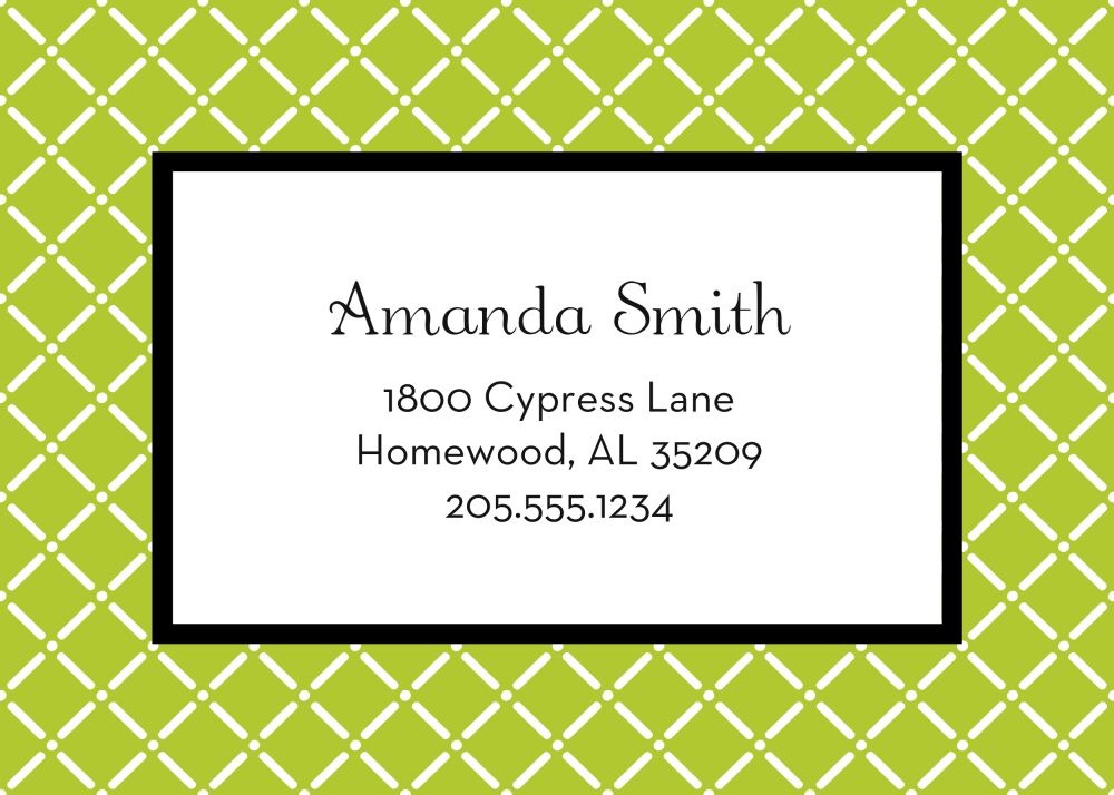 Trailing Trellis - Green Flat Enclosure Card